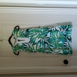 NY&C White Dress with leaf pattern - Medium